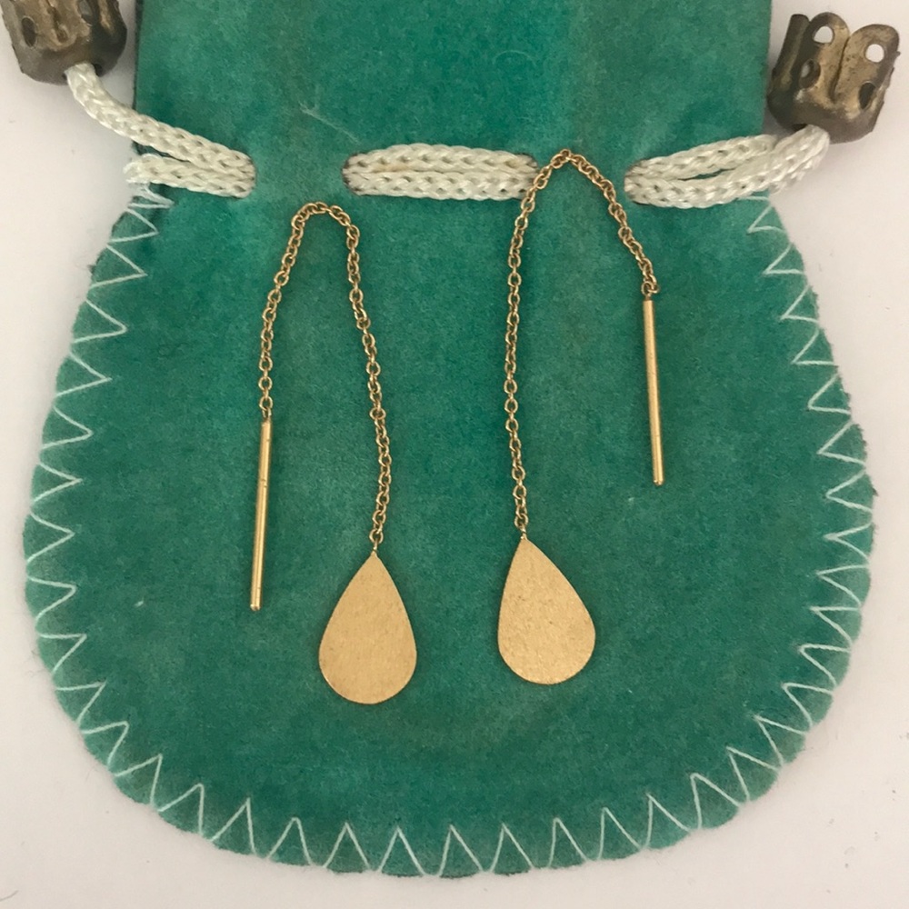 Gold Thread Earrings - image 1